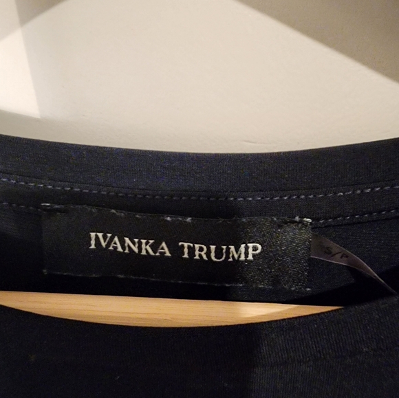 Ivanka Trump Bell Sleeve Navy Blouse - Picture 3 of 3